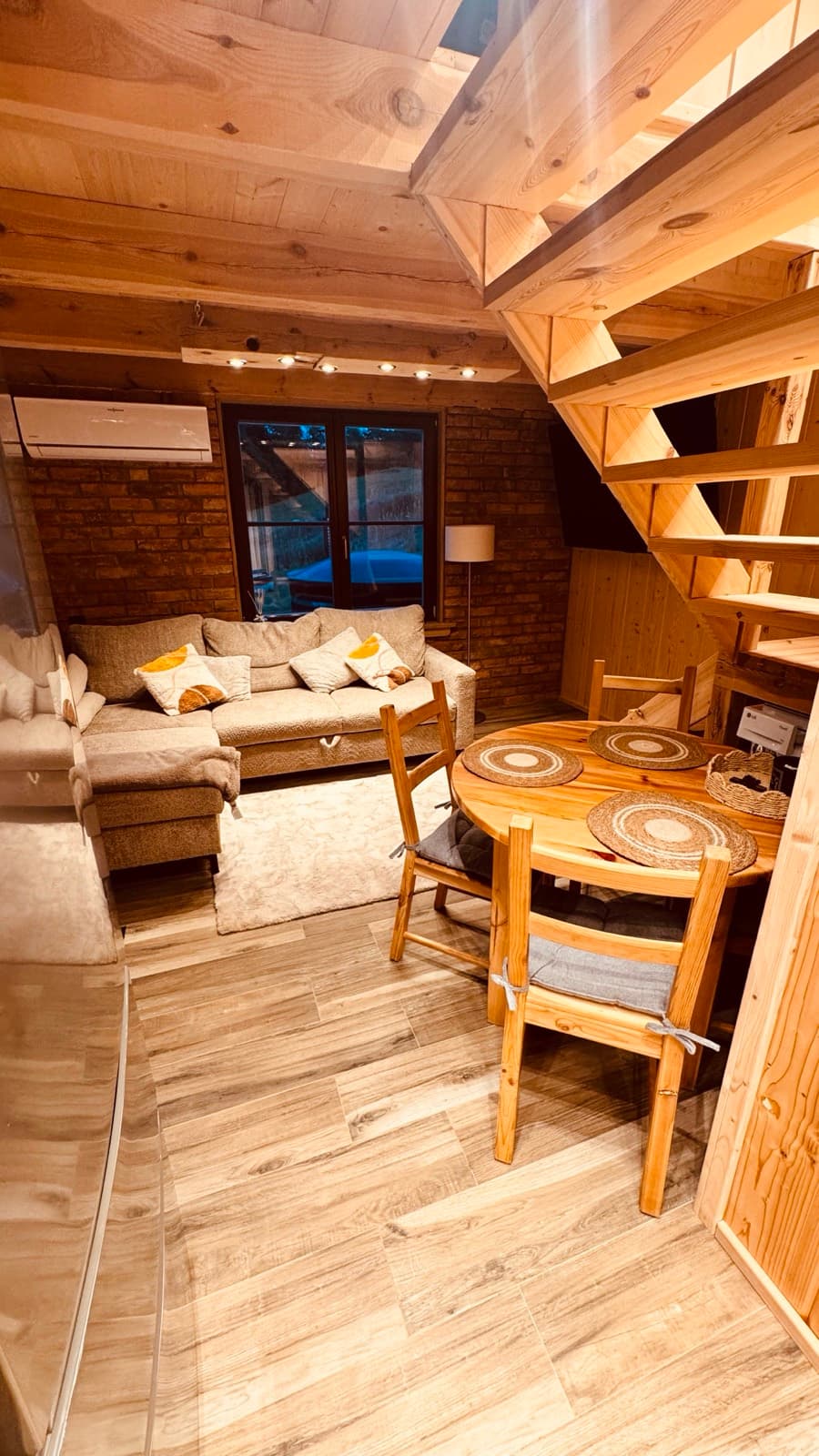 Living room — Living room with a brick wall
